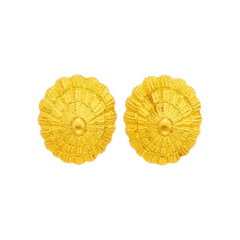 18k Gold 'Helen of Troy' Shell Earclips
