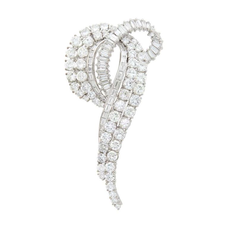 Platinum Diamond Brooch