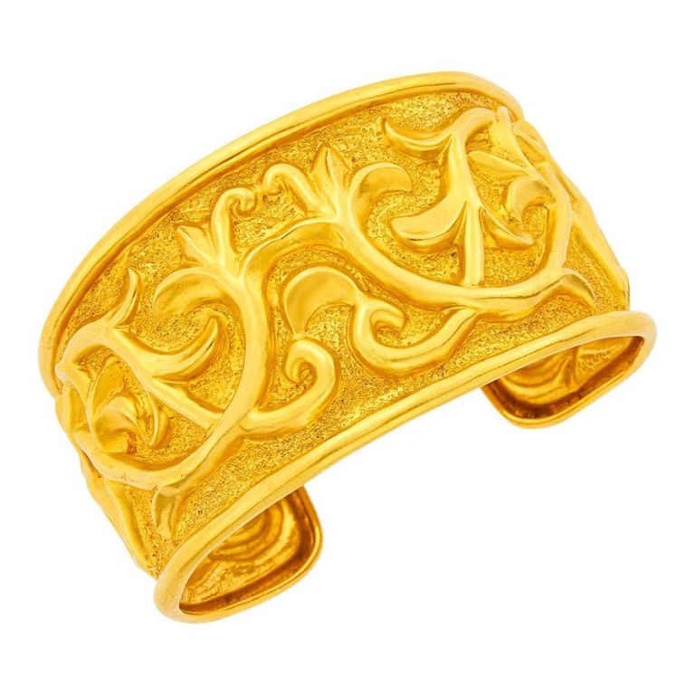 18k Gold 'Arabesque' Cuff Bracelet
