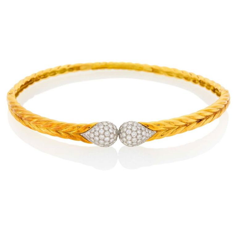 Gold and Platinum Diamond Necklace
