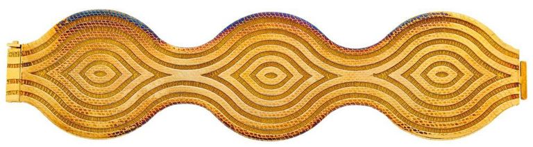 18k Gold 'Tissu Milanais' Cuff Bracelet