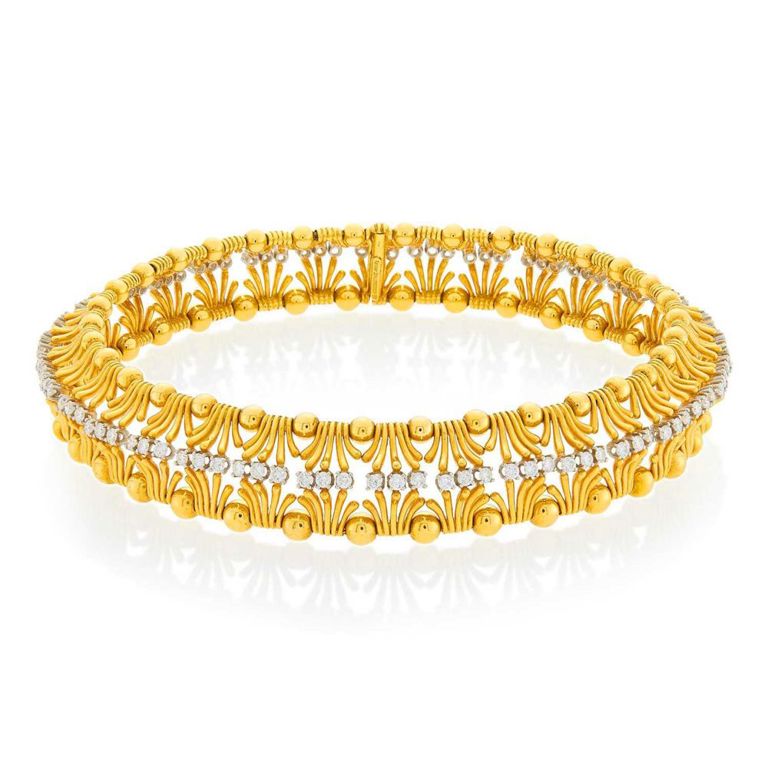 18k Gold and Platinum Diamond Necklace