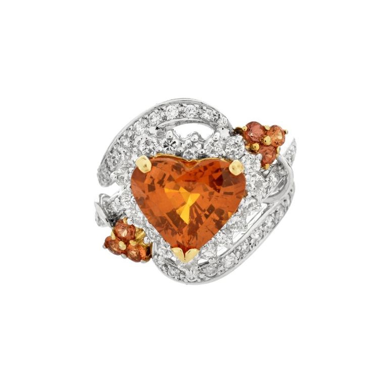 18k White Gold Sapphire and Diamond Ring