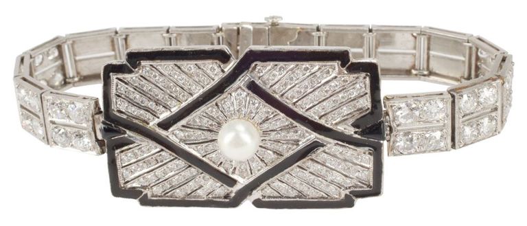 Platinum and 18k Gold Diamond Bracelet