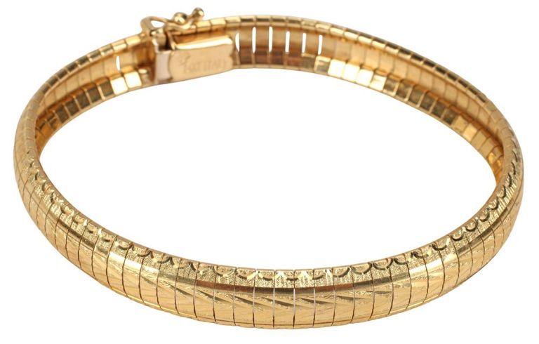 14k Gold Flexible Omega Bracelet