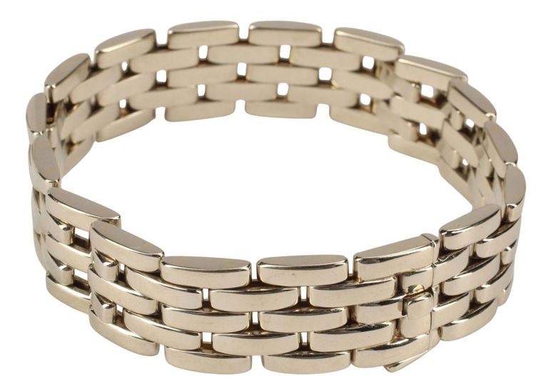 18k White Gold Maillon Panthere Bracelet