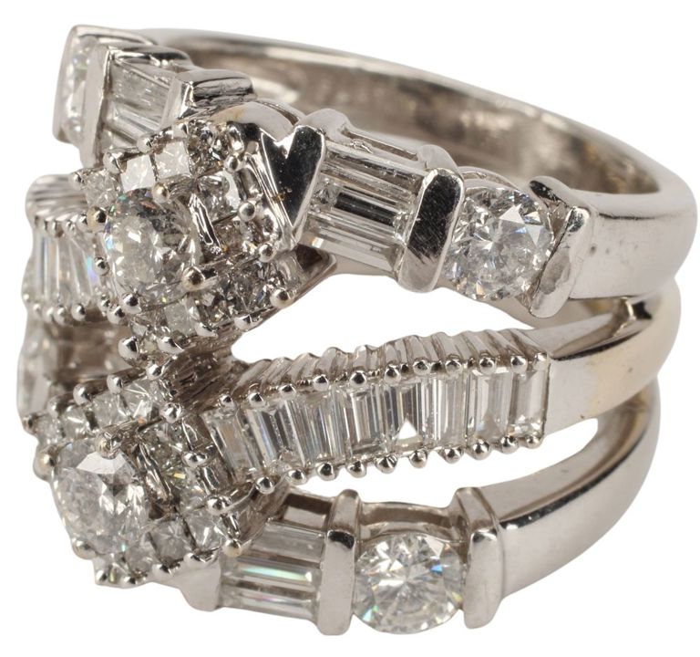 Platinum and 18k White Gold Diamond Ring