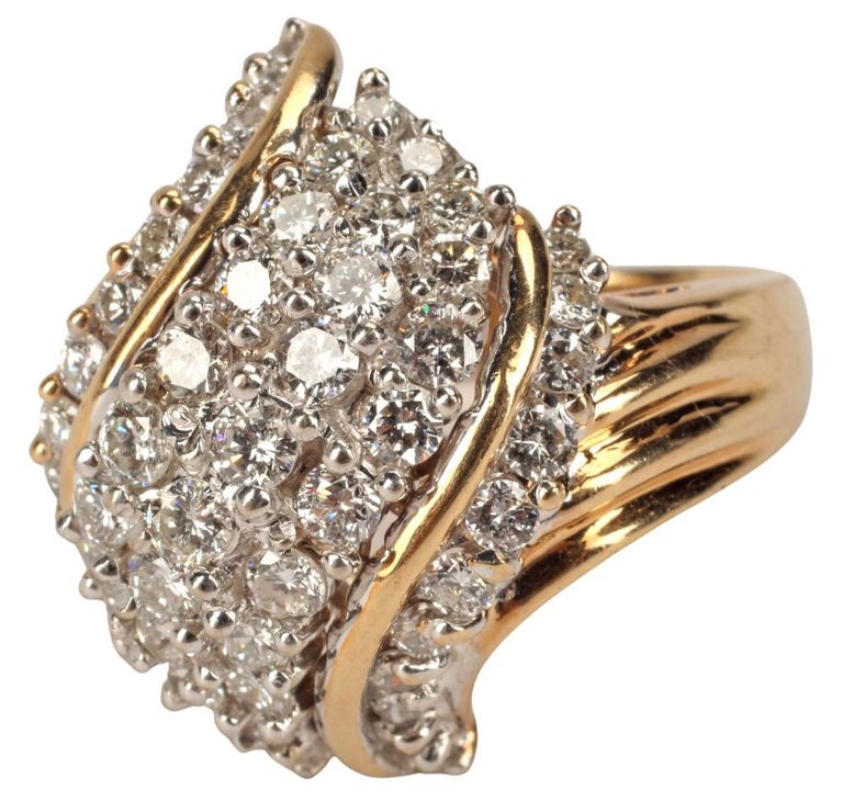 14k Gold Diamond Cocktail Ring