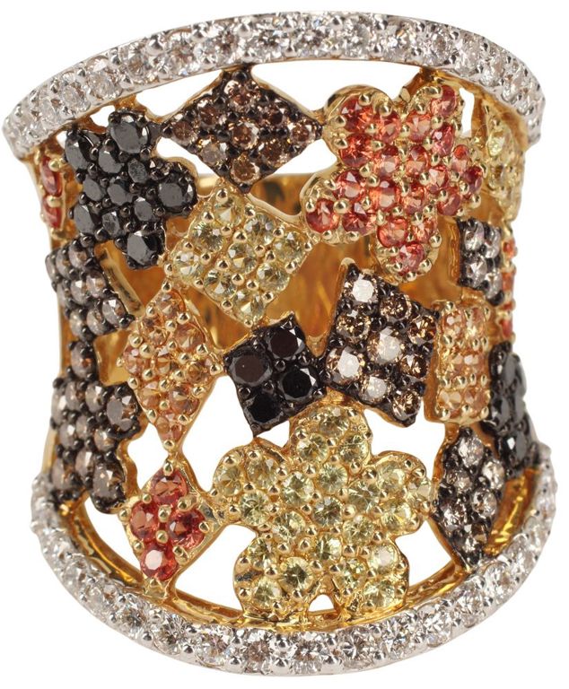 18k Gold Sapphire and Diamond Ring