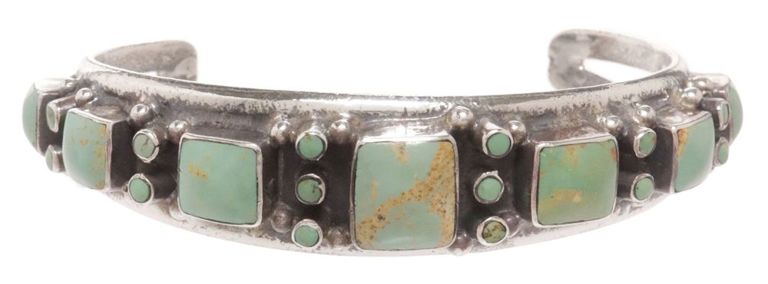 Silver and Turquoise Cuff