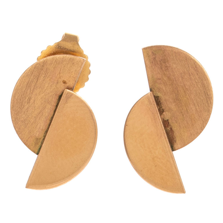 14k Yellow Gold Pinwheel Earrings
