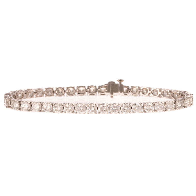 Platinum Diamond Line Bracelet