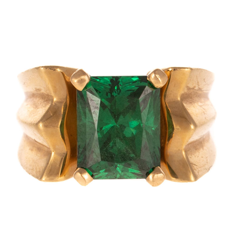 14k Yellow Gold Cubic Zirconia Ring