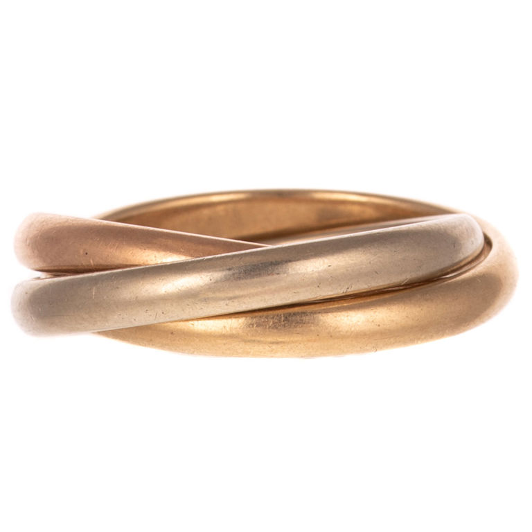 14k Tri-Color Gold Rolling Ring