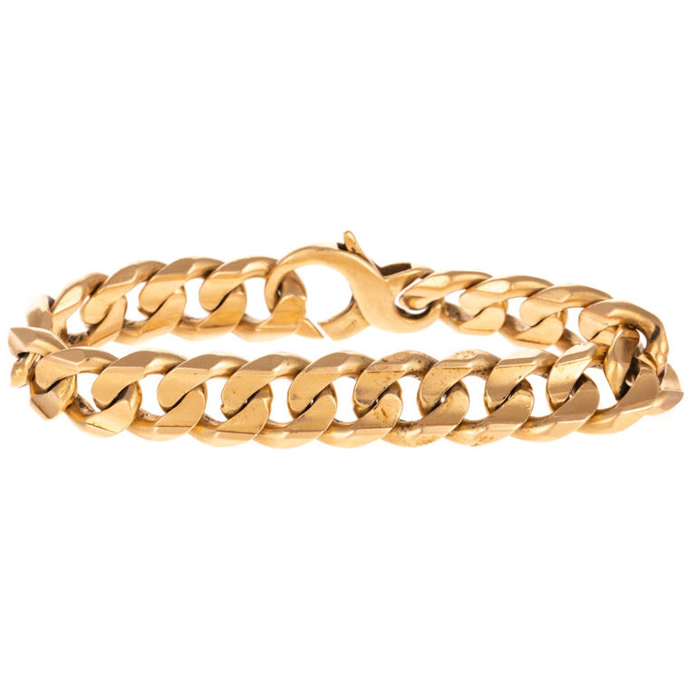 14k Yellow Gold Curb Link Bracelet