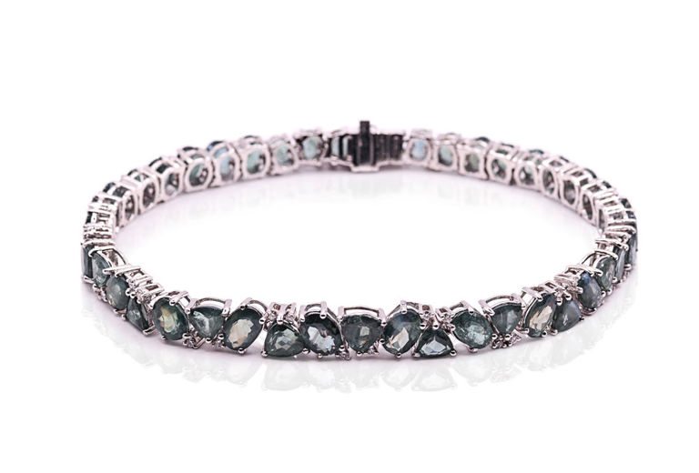 Platinum Alexandrite and Diamond Bracelet