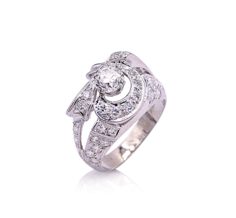 14k White Gold Diamond Ring