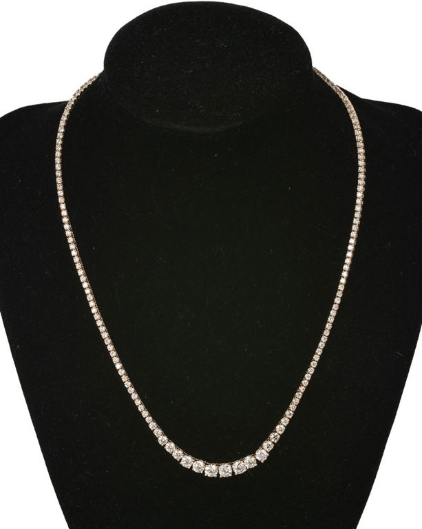 14k Yellow Gold Diamond Necklace