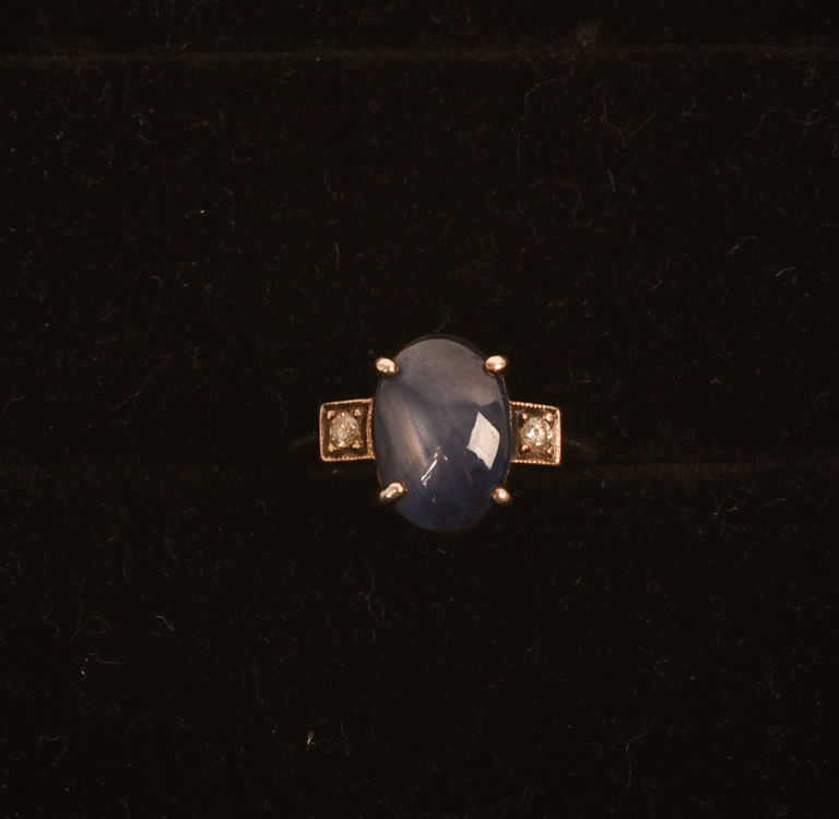 Antique Diamond and Sapphire Ring