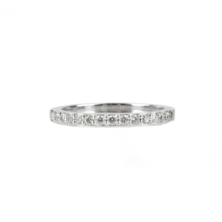 18k White Gold Diamond Band Ring