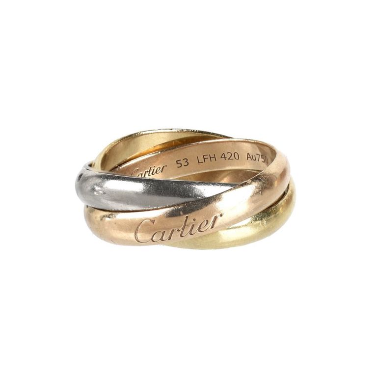 18k Tri-Color Gold Trinity Ring