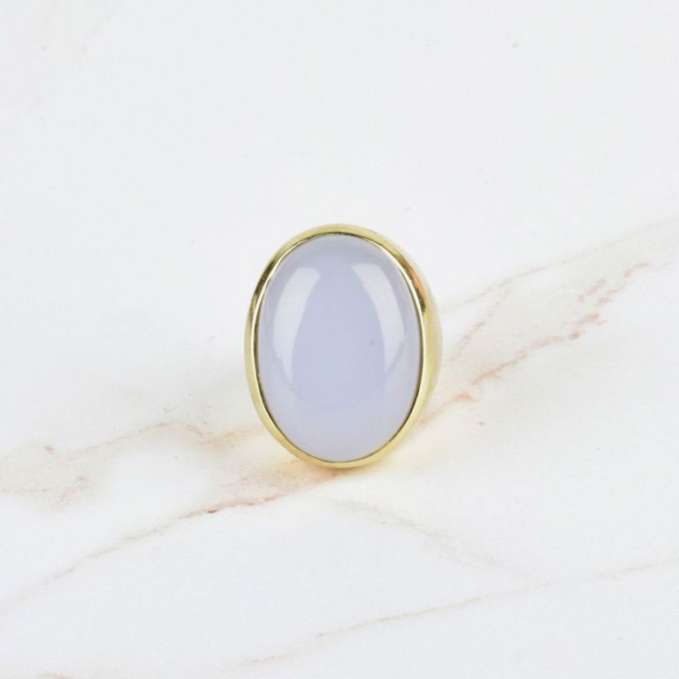 18k Yellow Gold Jade Ring