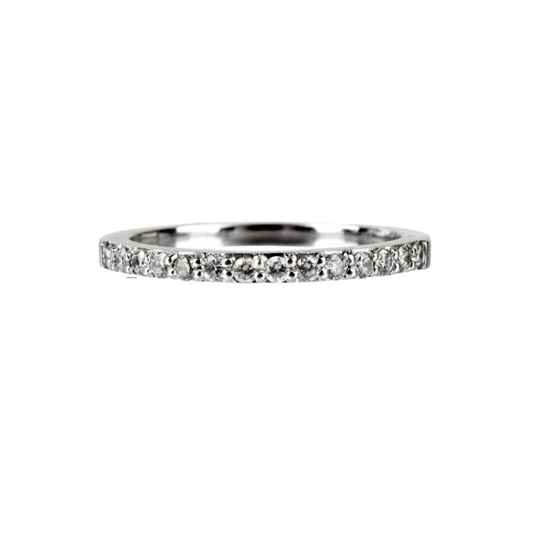 18k White Gold Diamond Band Ring