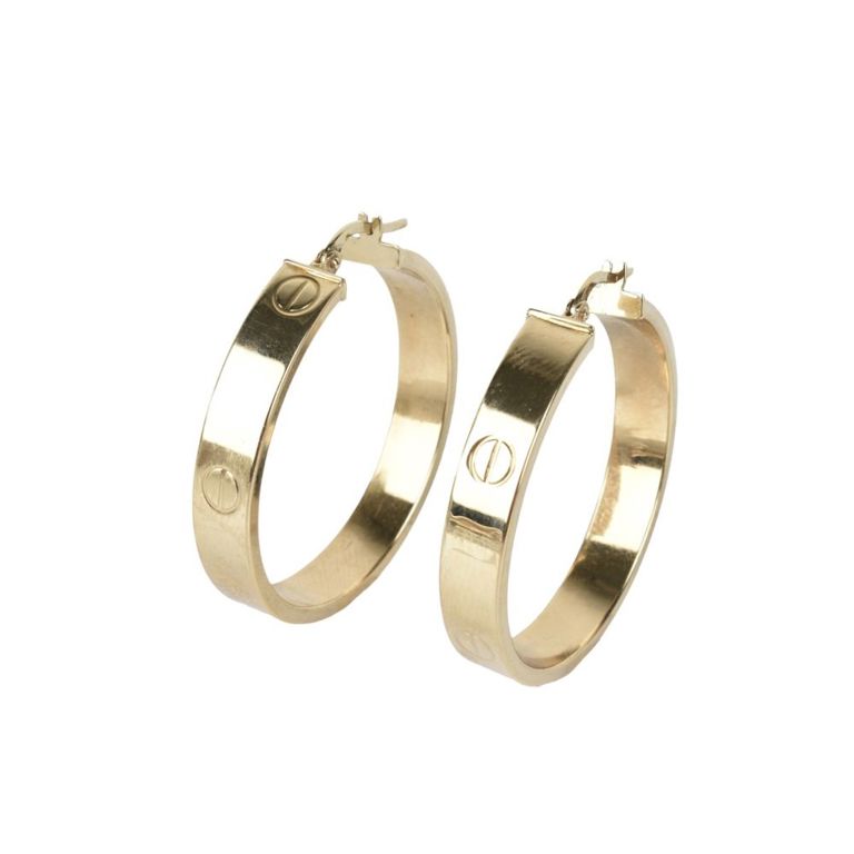 14k Yellow Gold Hoop Earrings