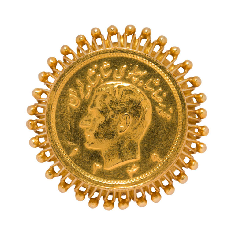 14k Gold Ring with 22k Gold Coin