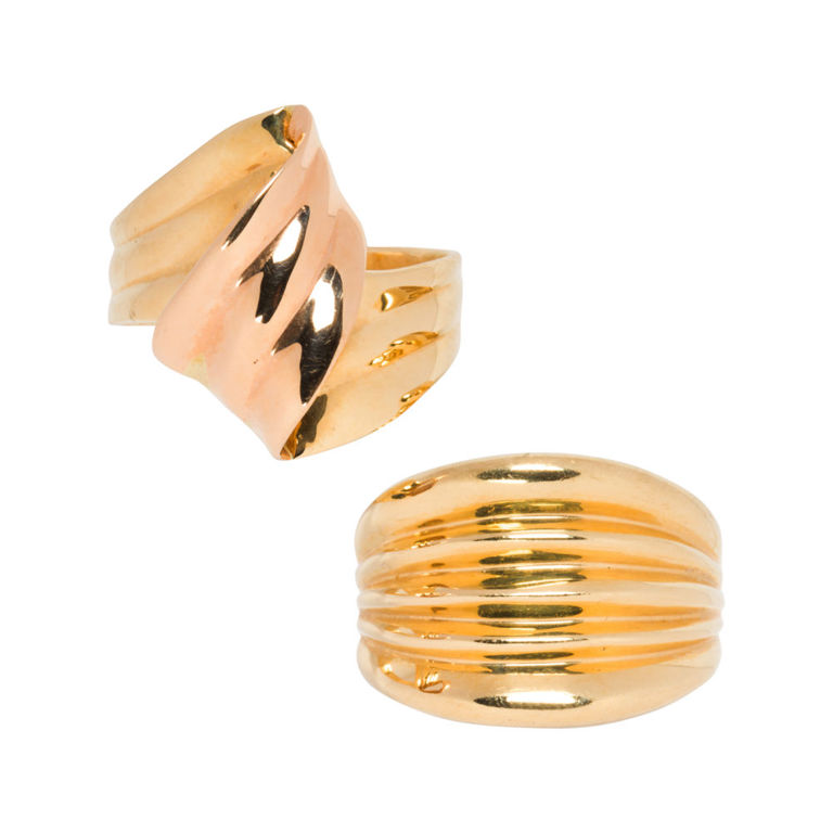 Two Milor 18k Gold Rings