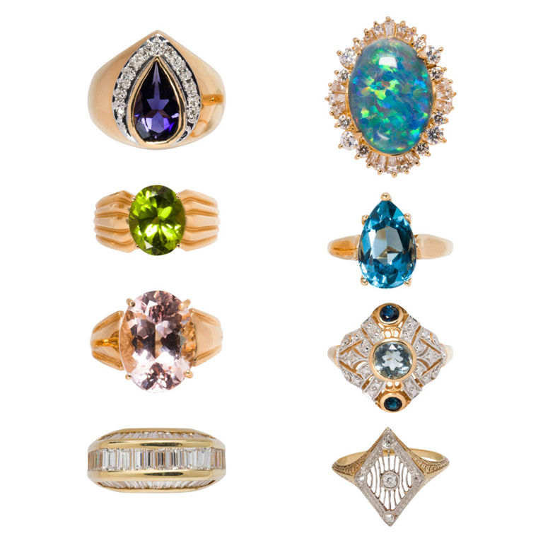 14k Gold Stone-Set Rings