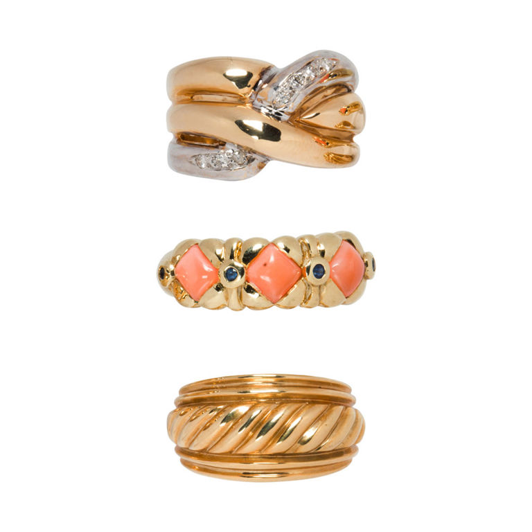 14k Gold and Gem-Set Rings