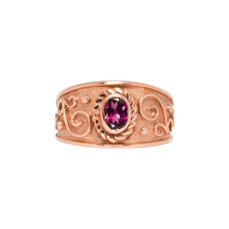 14k Gold and Garnet Ring