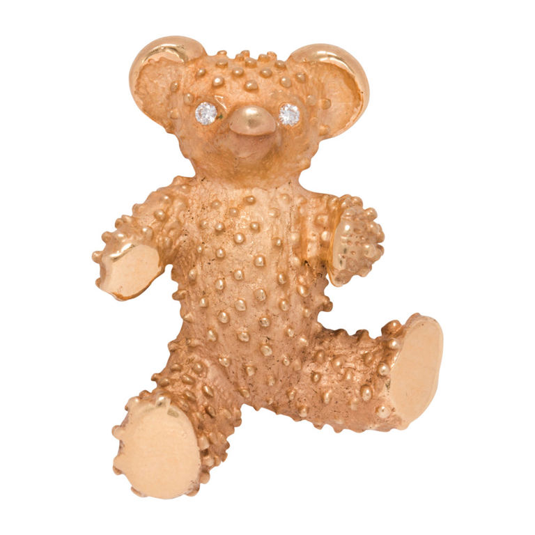 14k Gold Teddy Bear Brooch