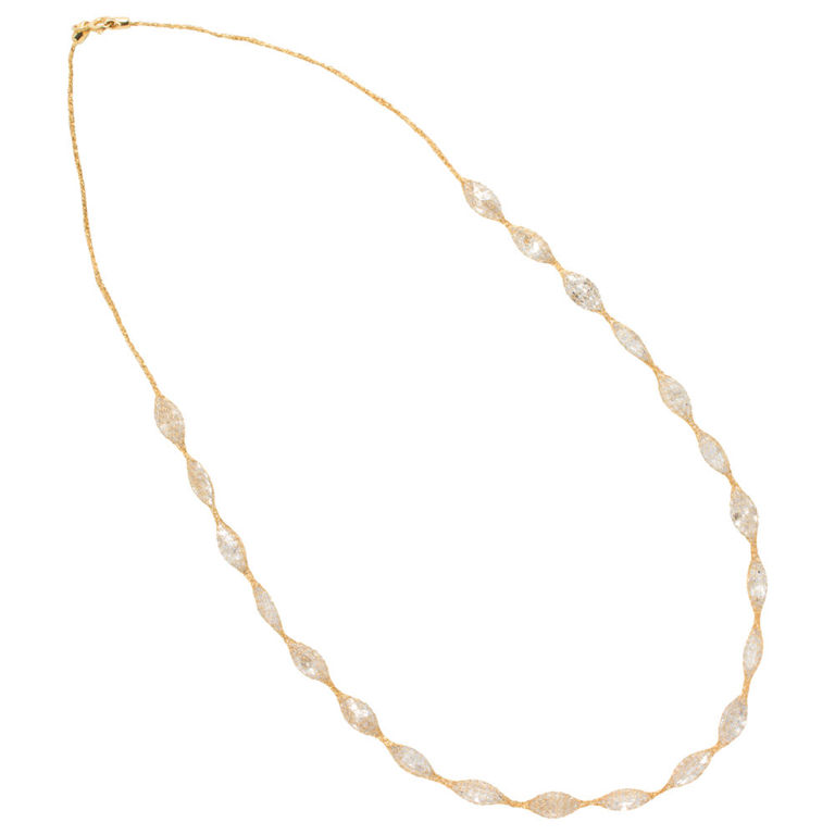 14k Gold and Cubic Zirconia Necklace