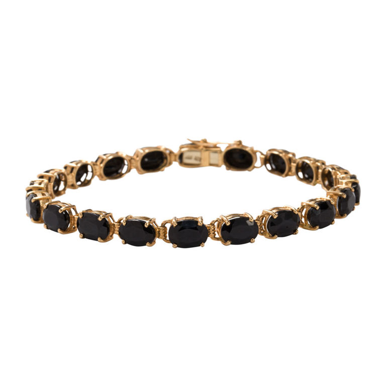 14k Gold and Onyx Bracelet