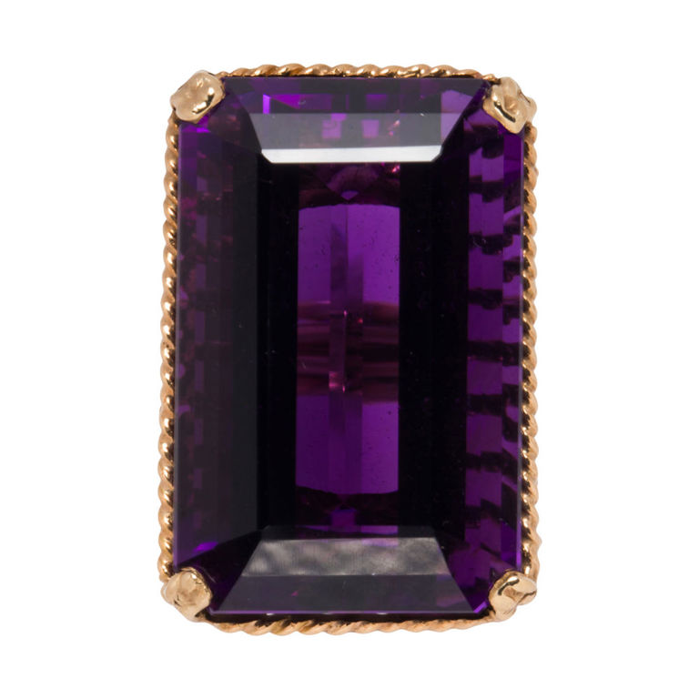 14k Gold Amethyst Ring