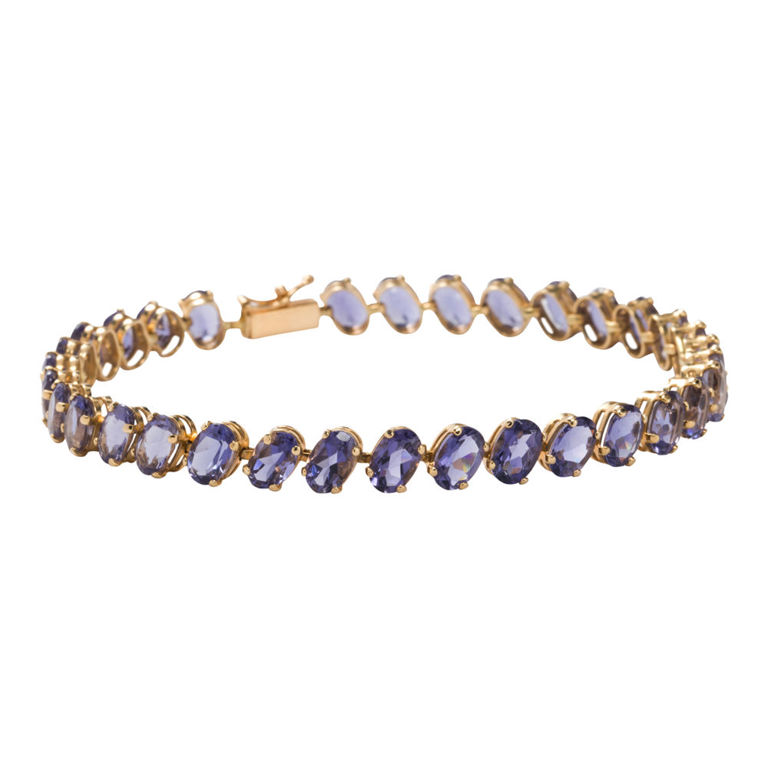14k Gold Tanzanite Bracelet