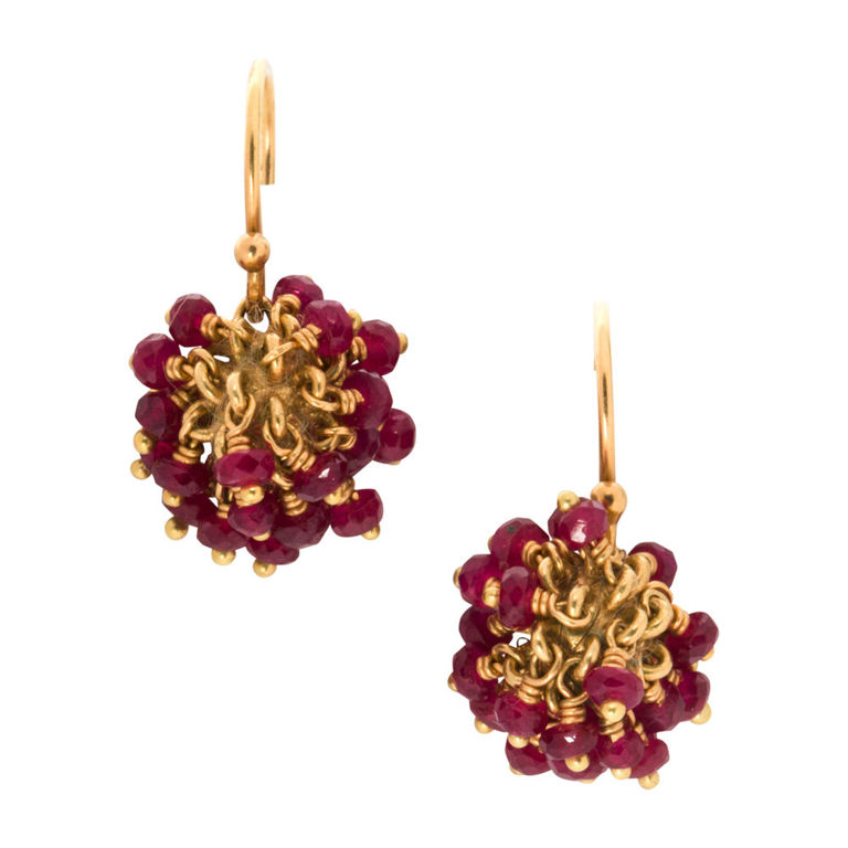 14k Gold Ruby Earrings