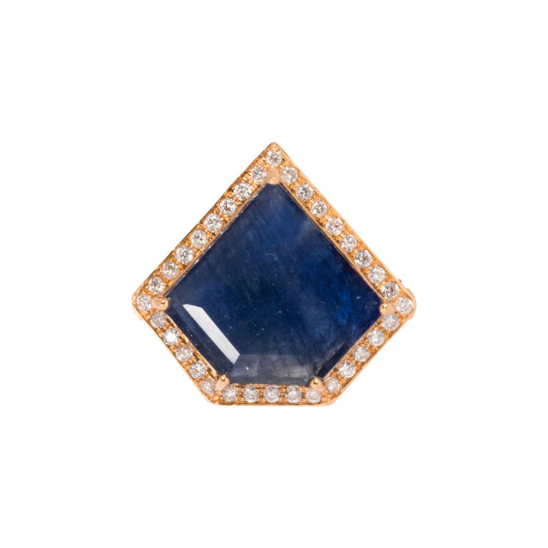 18k Gold Sapphire and Diamond Ring