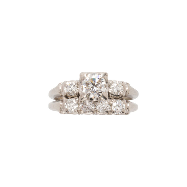 Platinum Diamond Wedding Set Ring