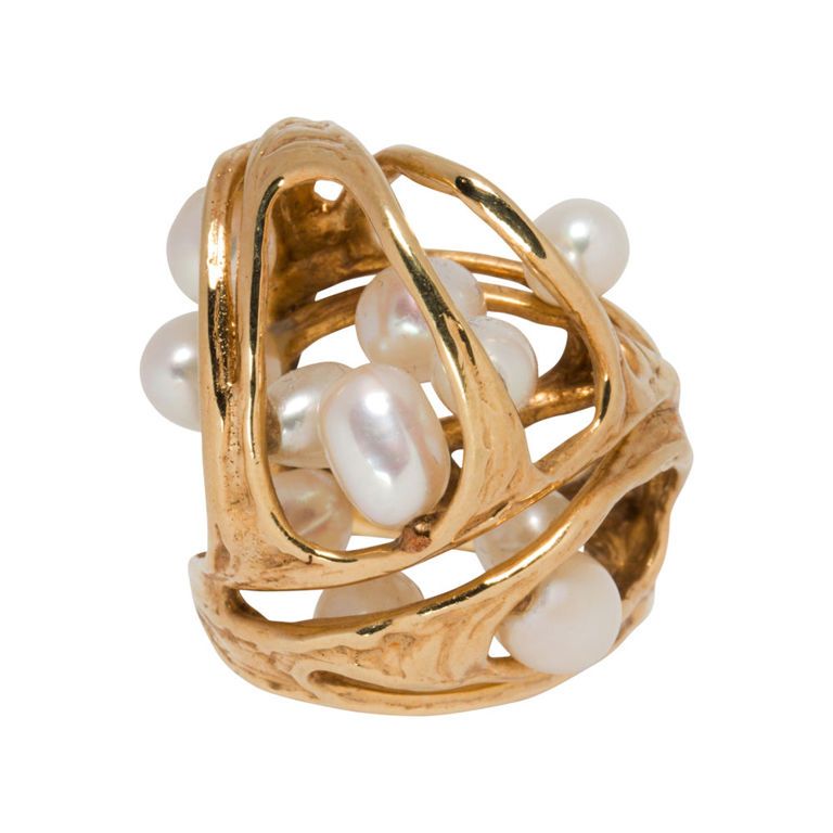14k Gold Freshwater Pearl Ring
