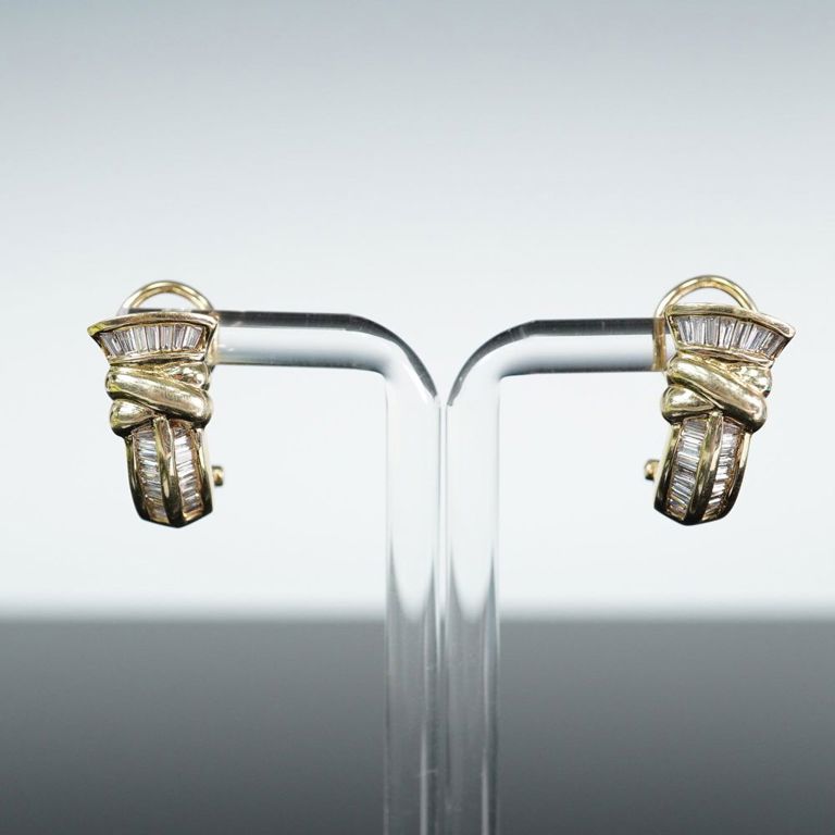 14k Gold Diamond Earrings