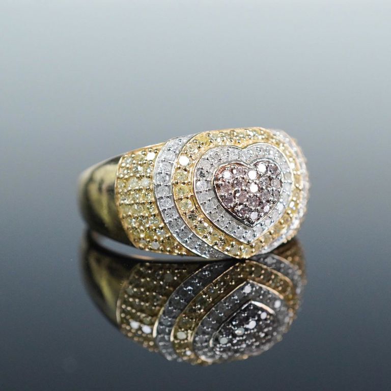 10k Gold Diamond Heart Ring