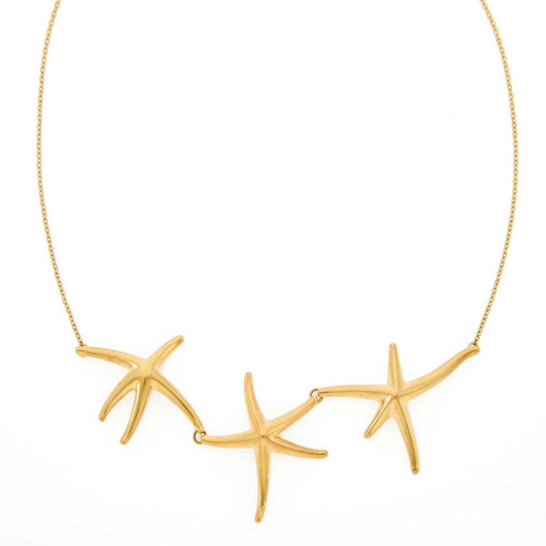 18k Gold Starfish Necklace