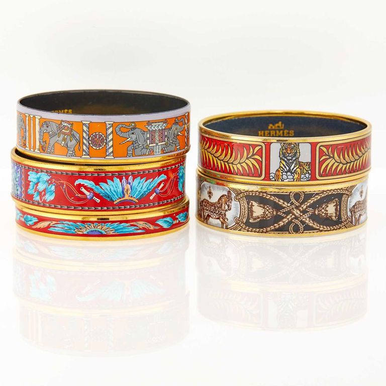 Hermès Enamel Bangle Bracelets