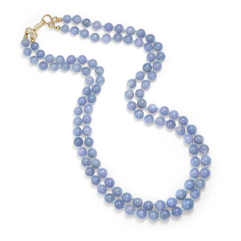 14k Gold Two-Strand Jade Necklace
