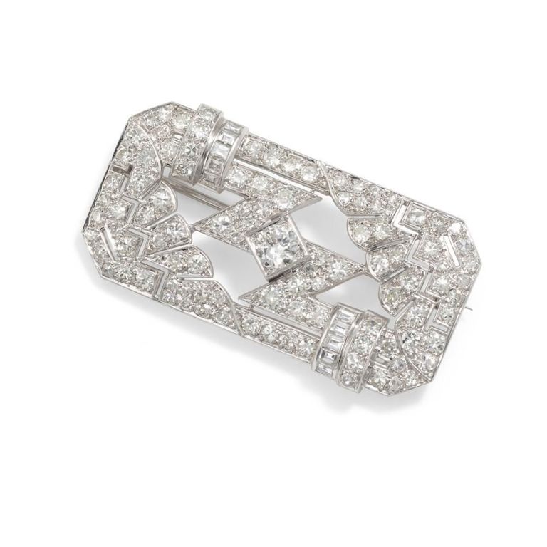 Platinum Diamond Brooch