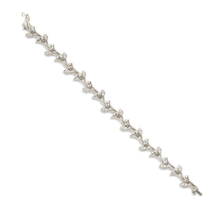 Platinum Diamond Foliate Bracelet