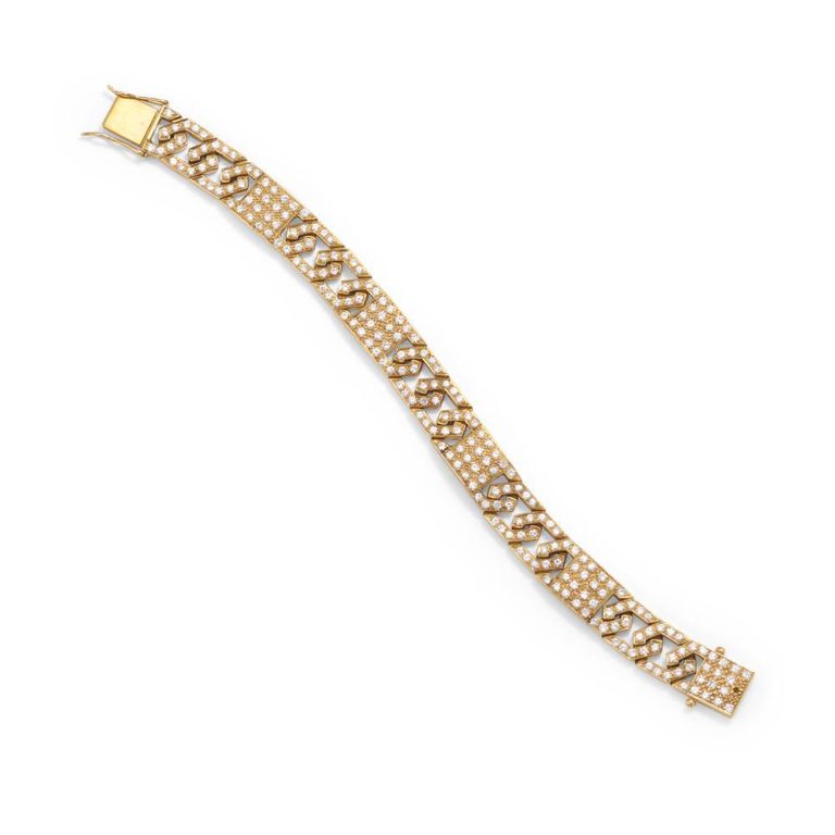 14k Gold Diamond Link Bracelet